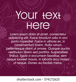 floral zen tangle card