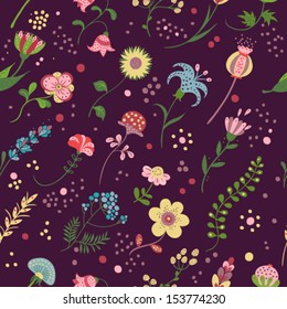 FloralFloral seamless pattern  in a cartoon style