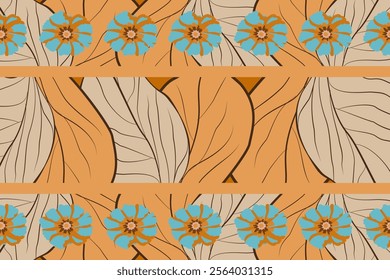 Floral,flowers, seamless, traditional ethnic, thai pattern, fabric pattern for textiles, rugs, wallpaper, clothing, sarong, batik, wrapping, embroidery, print, background, cover, illustration, vector.