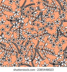 patrón floral, ornamental, abstracto adecuado para necesidades textiles e imprentas
