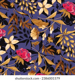 patrón floral, ornamental, abstracto adecuado para necesidades textiles e imprentas