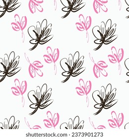 Florals garden seamless pattern. Covering greetings cards, gift wrap, fabrics, kids design, wallpaper, stationery