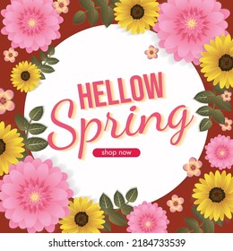 florals hola fondo primavera para vacaciones de ánimo