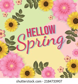 florals hola fondo primavera para vacaciones de ánimo