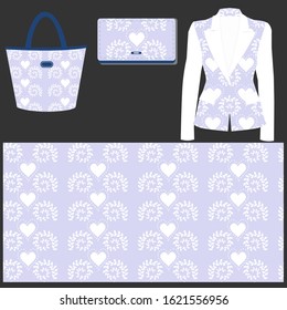 florals seamless pattern consisting of floral,leaves, circle ,square,line for making fabric patterns, backgrounds, wallpapers,textiles,bag,garment,fashion design.