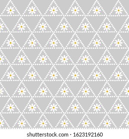 florals seamless pattern consisting of floral,leaves, circle ,triangle,line for making fabric patterns, backgrounds, wallpapers,textiles,bag,garment,fashion design.
