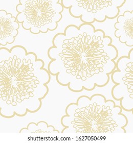 florals seamless pattern consisting of floral,leaves, circle ,square,line for making fabric patterns, backgrounds, wallpapers,textiles,bag,garment,fashion design,blond,gold.