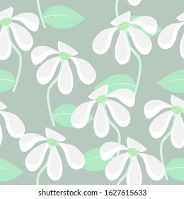 florals seamless pattern consisting of floral,leaves, circle ,line for making fabric patterns, backgrounds, wallpapers,textiles,bag,garment,fashion design.