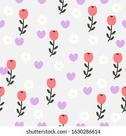 florals seamless pattern consisting of floral,leaves, circle ,line for making fabric patterns, backgrounds, wallpapers,textiles,bag,garment,fashion design.