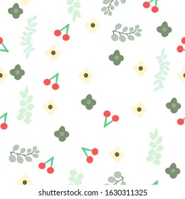 florals seamless pattern consisting of floral,leaves, circle ,line for making fabric patterns, backgrounds, wallpapers,textiles,bag,garment,fashion design.