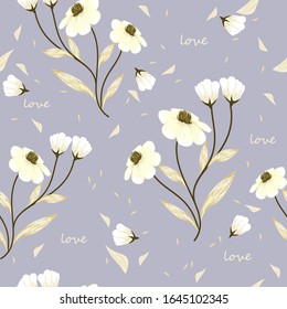 florals seamless pattern consisting of floral,leaves, circle,line for making fabric patterns, backgrounds, wallpapers,textiles,bag,garment,fashion design,wedding.