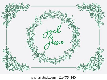 florals wedding invitation