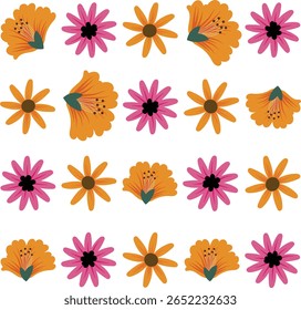 Padrão Florar. Projeto de fundo floral abstrato com elementos botânicos artísticos
