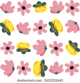 Padrão Florar. Projeto de fundo floral abstrato com elementos botânicos artísticos