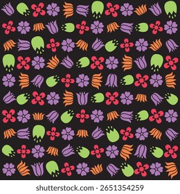 Florar Vektor. Projeto de fundo floral abstrato com elementos botânicos artísticos