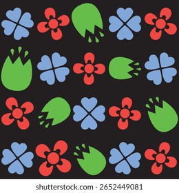 Florar Vektor. Abstract Floral Background Design with Artistic Botanical Elements