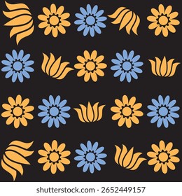 Florar Vektor. Abstract Floral Background Design with Artistic Botanical Elements