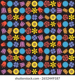Florar Vektor. Abstract Floral Background Design with Artistic Botanical Elements