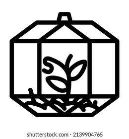 florarium equipment line icon vector. florarium equipment sign. isolated contour symbol black illustration