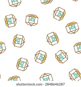 florarium equipment vector seamless pattern florarium equipment sign illustration