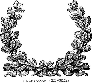 Florel Wreath Element Vector Ilustration