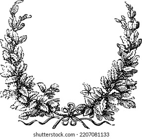 Florel Wreath Element Vector Ilustration