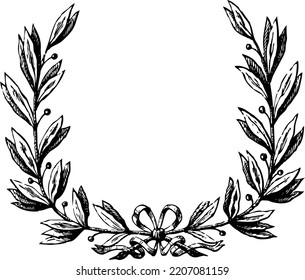 Florel Wreath Element Vector Ilustration