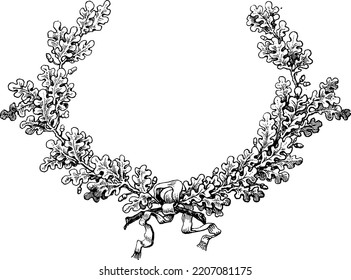 Florel Wreath Element Vector Ilustration