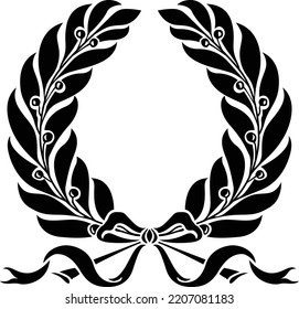 Florel Wreath Element Vector Ilustration