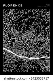 Florence City Map, Cartography Map, Street Layout Map