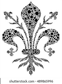 Florence coat of arms in black and white