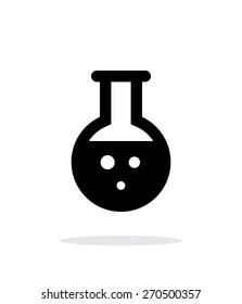 Florence flask with bubbles simple icon on white background. Vector illustration.