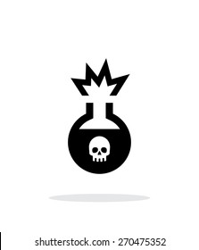 Florence flask with dangerous substance simple icon on white background. Vector illustration.
