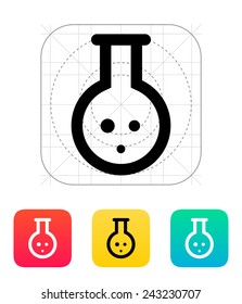 Florence flask with gas icon on white background.. Vector illustration.