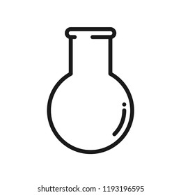 Florence flask icon. Science lab concept, simple flat design. Isolate on white background.