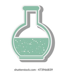 florence flask liquid chemical chemistry bottle laboratory scientific object vector illustration