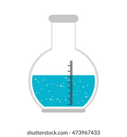 florence flask liquid chemical chemistry bottle laboratory scientific object vector illustration
