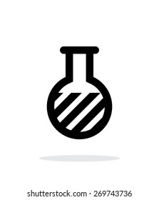Florence flask with substance simple icon on white background. Vector illustration.