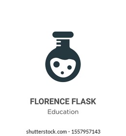 Florence flask vector icon on white background. Flat vector florence flask icon symbol sign from modern education collection for mobile concept and web apps design.
