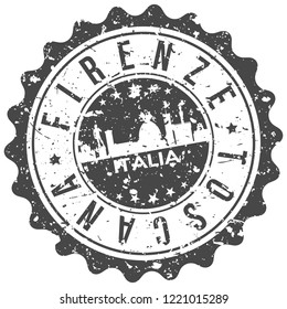 Florence Italy Travel Stamp Icon City Design Tourism Export Seal