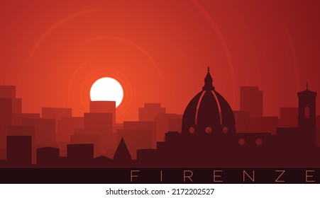 Florence Low Sun Skyline Scene