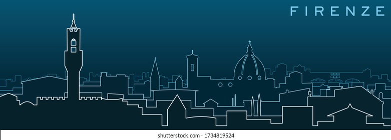 Florence Multiple Lines Skyline and Landmarks