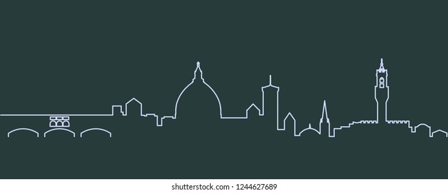 Florence Single Line Skyline