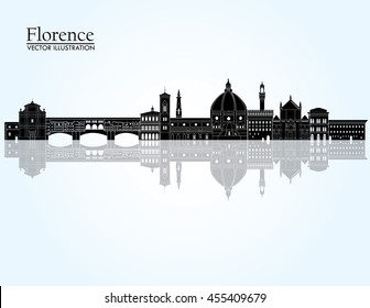 Florence skyline silhouette. Vector illustration