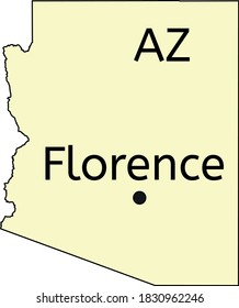 Florence town location on Arizona map