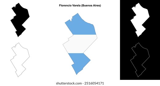 Conjunto de mapas do departamento de Florencio Varela (Buenos Aires)