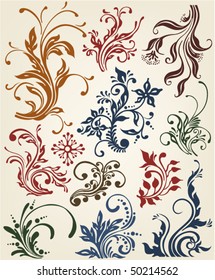 flores vector ornament collection