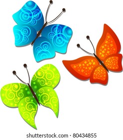 florescent butterflies