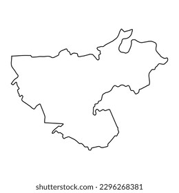 Floresti District map, province of Moldova. Vector illustration.