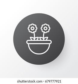 Floret Icon Symbol. Premium Quality Isolated Herb Element In Trendy Style.